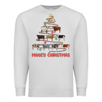 Dove Grey mooey christmas Premium Sweatshirt - MaliasSmallBusiness