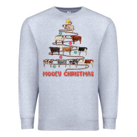 Heather Grey mooey christmas Premium Sweatshirt - MaliasSmallBusiness