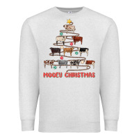 Oatmeal Heather mooey christmas Premium Sweatshirt - MaliasSmallBusiness