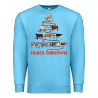Ocean Blue mooey christmas Premium Sweatshirt - MaliasSmallBusiness