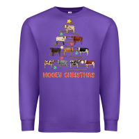 Purple mooey christmas Premium Sweatshirt - MaliasSmallBusiness