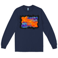 Navy halloween bat background Long Sleeve Tee - BundleAndBundleShop