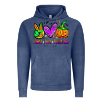 Vintage Denim peace love halloween Vintage Hoodie - Zillion Design Studio