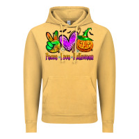 Vintage Mustard peace love halloween Vintage Hoodie - Zillion Design Studio