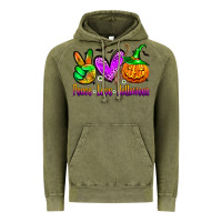 Vintage Olive peace love halloween Vintage Hoodie - Zillion Design Studio
