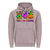 Vintage Zinc peace love halloween Vintage Hoodie - Zillion Design Studio