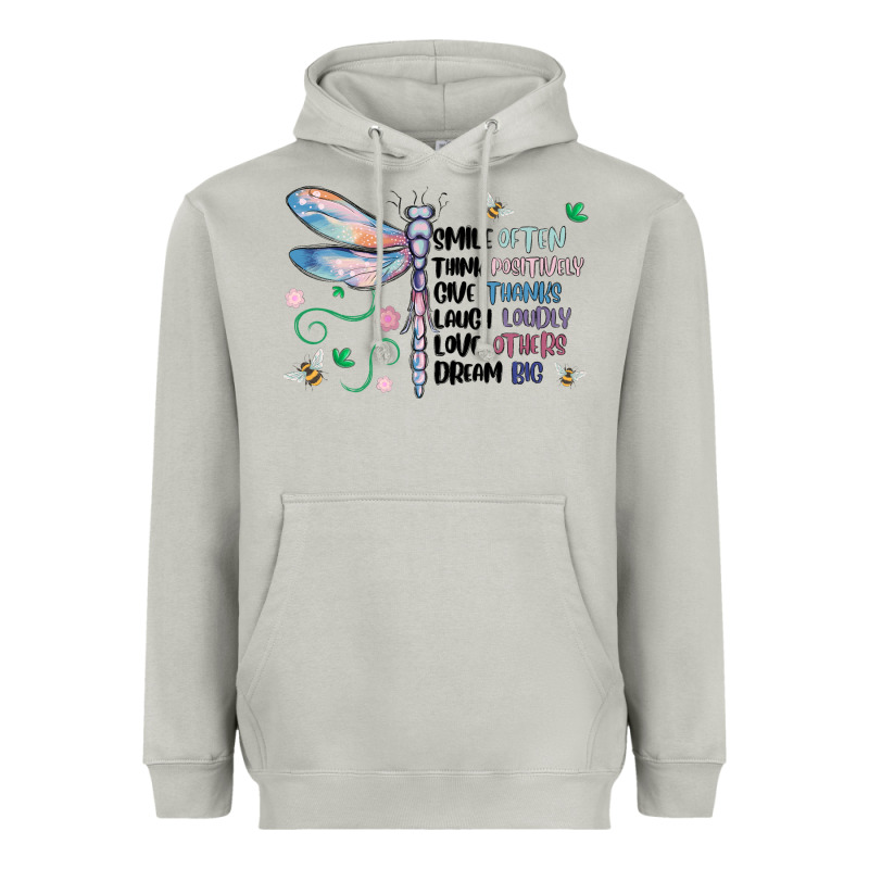 Dragonfly Smile Tink Give Laugh Love Dream Heavyweight Hoodie by MaliasSmallBusiness | Teevron