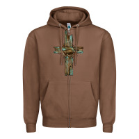 Chestnut cross with thorn Zipper Hoodie - BarkalooDesign
