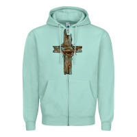 Cross With Thorn Zipper Hoodie | Teevron