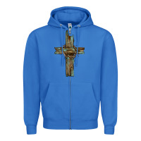 True Royal cross with thorn Zipper Hoodie - BarkalooDesign