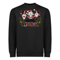 Black merry christmas Heavyweight Sweatshirt - CowhideDigitalArt