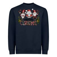 Navy merry christmas Heavyweight Sweatshirt - CowhideDigitalArt