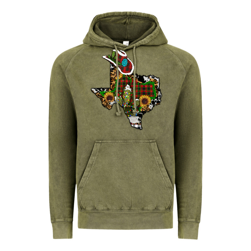 Christmas Texas Vintage Hoodie by RanaPortraitStore | Teevron