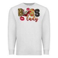 Oatmeal Heather boss lady with money Premium Sweatshirt - NancyCooperArtShop