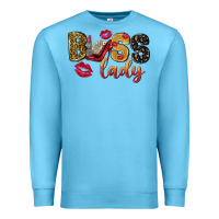 Ocean Blue boss lady with money Premium Sweatshirt - NancyCooperArtShop