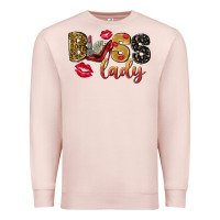 Pale Pink boss lady with money Premium Sweatshirt - NancyCooperArtShop