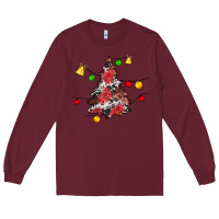 Burgundy Christmas trees lights Long Sleeve Tee - JahusDesignShop