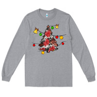 Heather Grey Christmas trees lights Long Sleeve Tee - JahusDesignShop