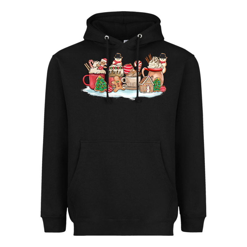Christmas Cookie Coffe Cups Heavyweight Hoodie by MaliasSmallBusiness | Teevron