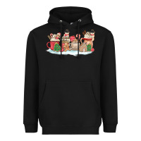 Black christmas cookie coffe cups Heavyweight Hoodie - MaliasSmallBusiness