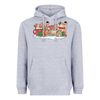 Heather Grey christmas cookie coffe cups Heavyweight Hoodie - MaliasSmallBusiness