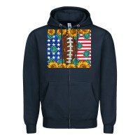 Navy American football and america Zipper Hoodie - NancyCooperArtShop