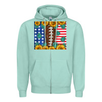 Seafoam American football and america Zipper Hoodie - NancyCooperArtShop