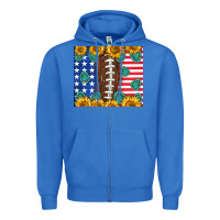 True Royal American football and america Zipper Hoodie - NancyCooperArtShop