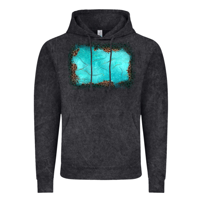 Gemstone Turquoise Leopard Background Vintage Hoodie by JahusDesignShop | Teevron