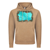 Vintage Coffee gemstone turquoise leopard background Vintage Hoodie - JahusDesignShop