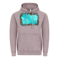 Vintage Zinc gemstone turquoise leopard background Vintage Hoodie - JahusDesignShop
