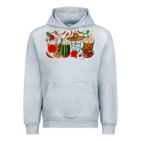 Heather Grey Hispanic Heritage Month Coffee Cups Urban Hoodie - texasbilliewilder