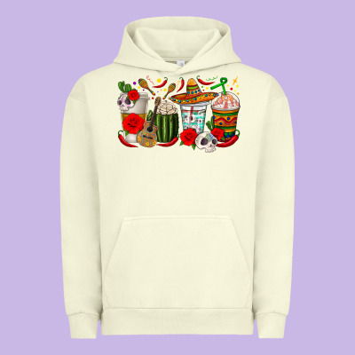 Hispanic Heritage Month Coffee Cups Urban Hoodie Designed By Texasbilliewilder