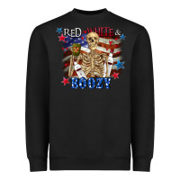 Black Red white boozy 4th of july Heavyweight Sweatshirt - CowGirlArtShop