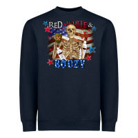 Navy Red white boozy 4th of july Heavyweight Sweatshirt - CowGirlArtShop