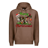 Chestnut maine coon cat merry christmas Premium Hoodie - LillyAllenDesigns
