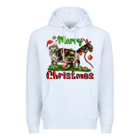White maine coon cat merry christmas Premium Hoodie - LillyAllenDesigns