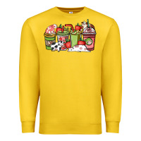 Lemon cow and strawberry coffee cups Premium Sweatshirt - NancyCooperArtShop