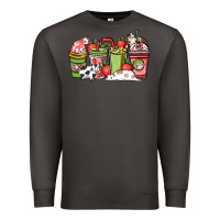 Smoke cow and strawberry coffee cups Premium Sweatshirt - NancyCooperArtShop