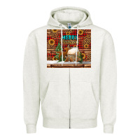 Oatmeal Heather merry christmas cookies buffalo plaid Zipper Hoodie - Jasminsmagicworld