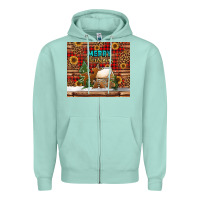 Seafoam merry christmas cookies buffalo plaid Zipper Hoodie - Jasminsmagicworld