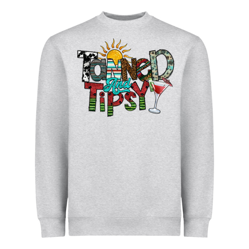 Tanned And Tipsy Heavyweight Sweatshirt by SublimationCraftShop | Teevron