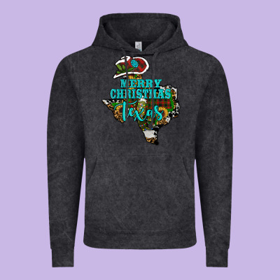 Merry Christmas Texas Vintage Hoodie Designed By Ranaportraitstore