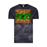 Cloud Black St. Patrick's Day shamrock leopard Vintage Tee - Neo Western