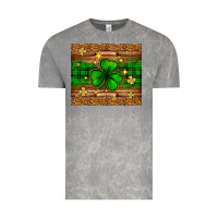 Cloud Rock St. Patrick's Day shamrock leopard Vintage Tee - Neo Western