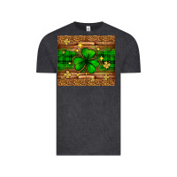 Vintage Black St. Patrick's Day shamrock leopard Vintage Tee - Neo Western