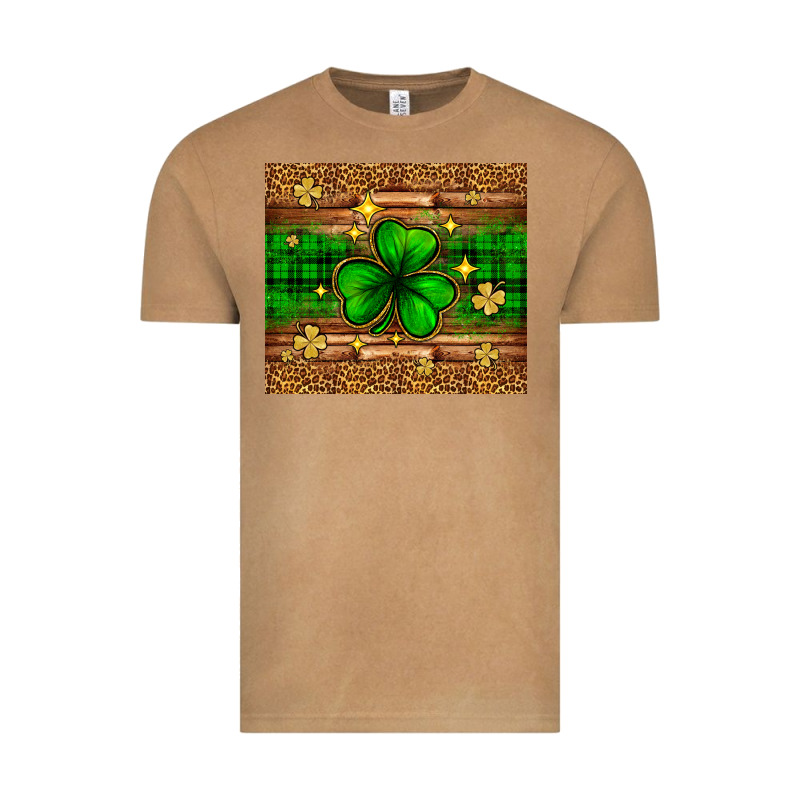St. Patrick's Day Shamrock Leopard Vintage Tee by Neo Western | Teevron