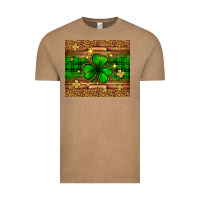 Vintage Coffee St. Patrick's Day shamrock leopard Vintage Tee - Neo Western