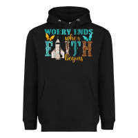 Black worry ends when faith begins Heavyweight Hoodie - NancyCooperArtShop