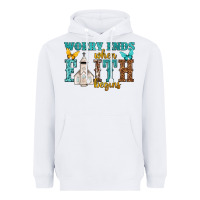White worry ends when faith begins Heavyweight Hoodie - NancyCooperArtShop